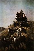 Frederick Remington Old Stage Coach of the Plains Germany oil painting reproduction
